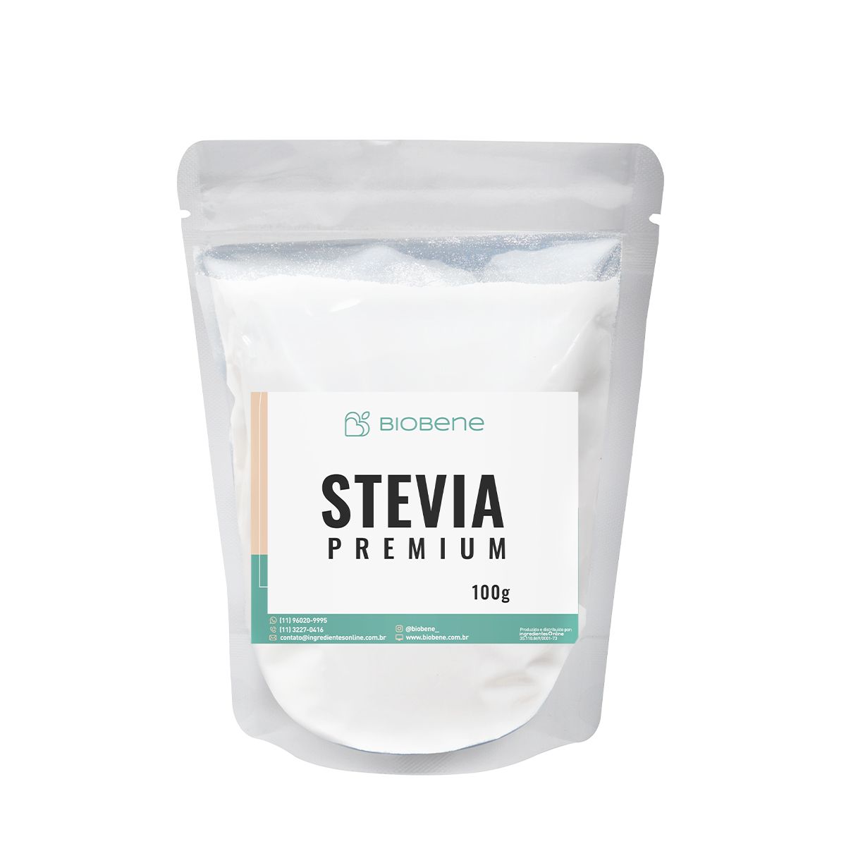 Stevia Premium Em Pó Natural Sem Glúten Biobene 100g