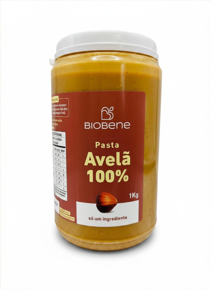Pasta De Avelã 100% Pura Sem Glúten Biobene 1kg