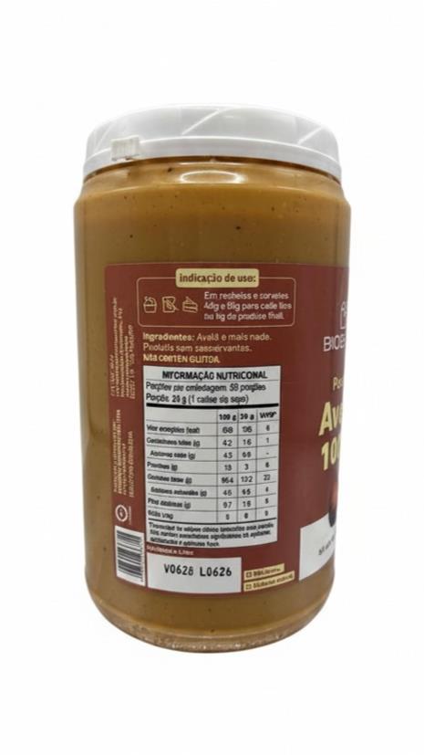 Pasta De Avelã 100% Pura Sem Glúten Biobene 1kg