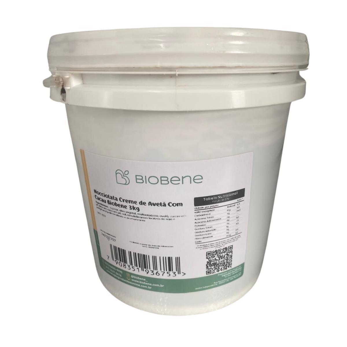 Nocciolata Creme de Avelã Com Cacau Biobene 3kg