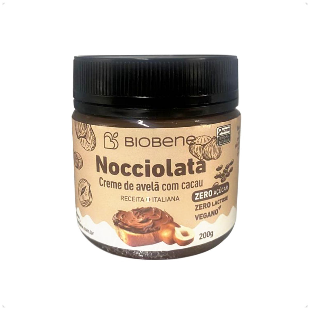 Nocciolata Creme de Avelã e Cacau Sem Açúcar Biobene 200g