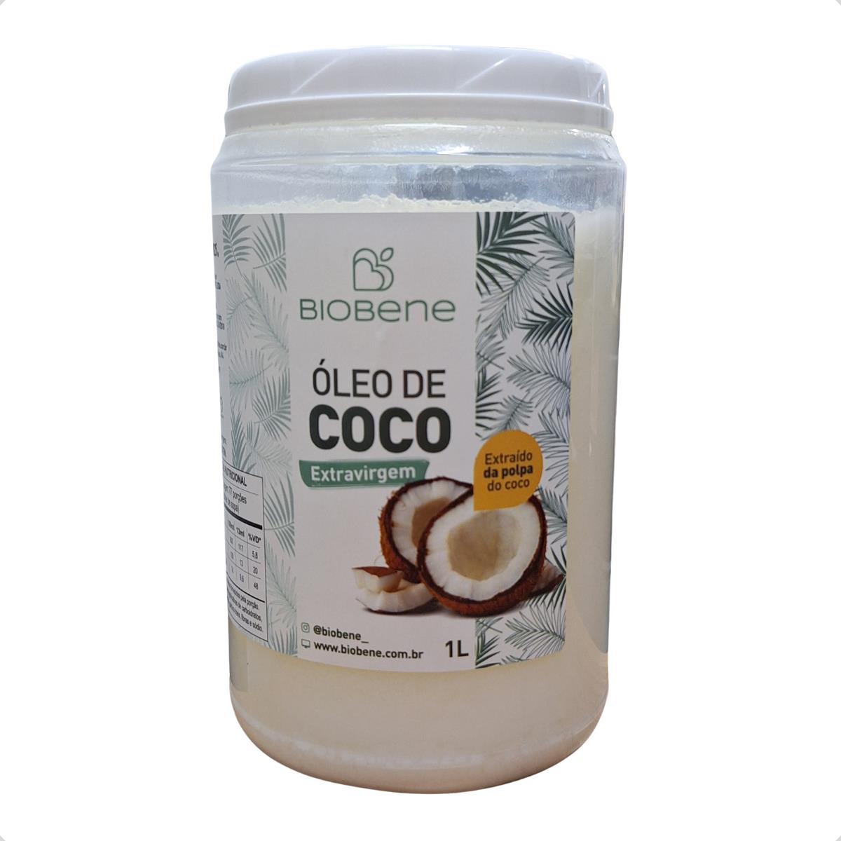 Oleo De Coco Extravirgem Da Polpa Sem Gluten Biobene 1L