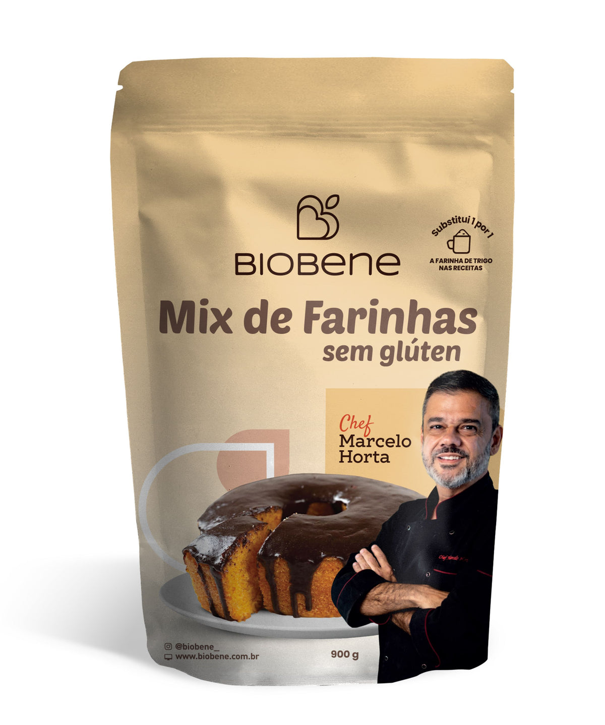 Mix de Farinhas Sem Glúten Marcelo Horta Biobene 900g