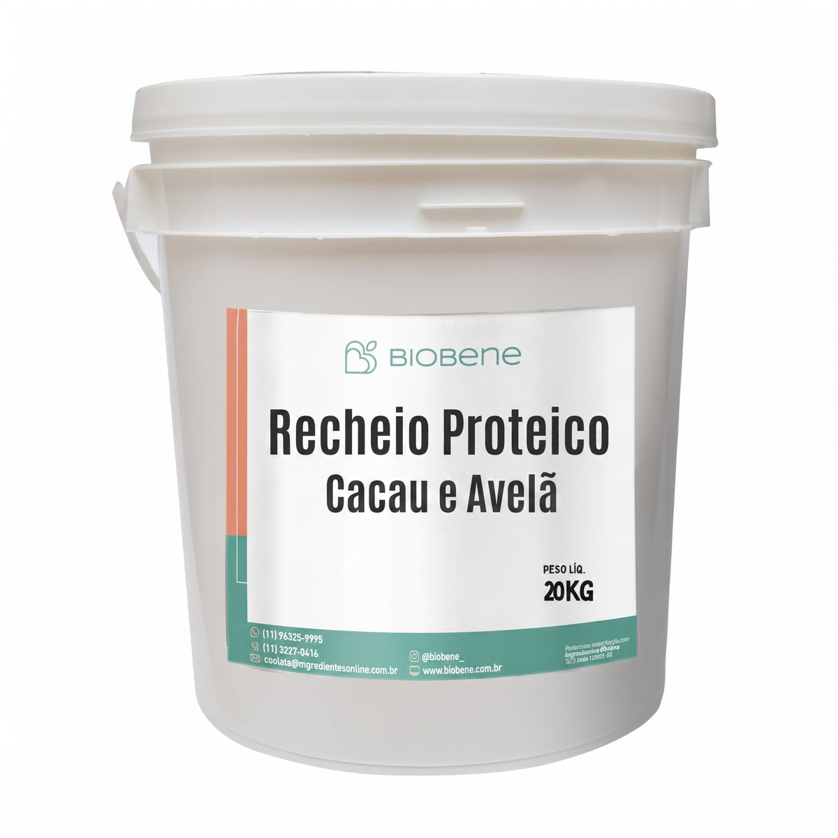 Recheio Proteico De Cacau e Avelã 21% Biobene 20kg