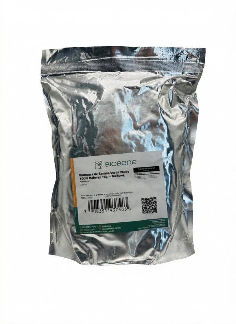 Biomassa de Banana Verde Polpa 100% Natural Biobene 2kg