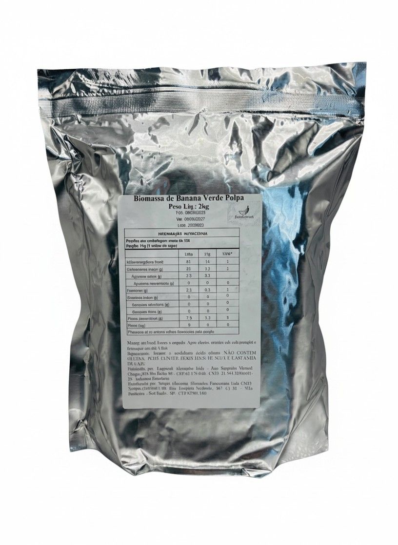 Biomassa de Banana Verde Polpa 100% Natural Biobene 2kg