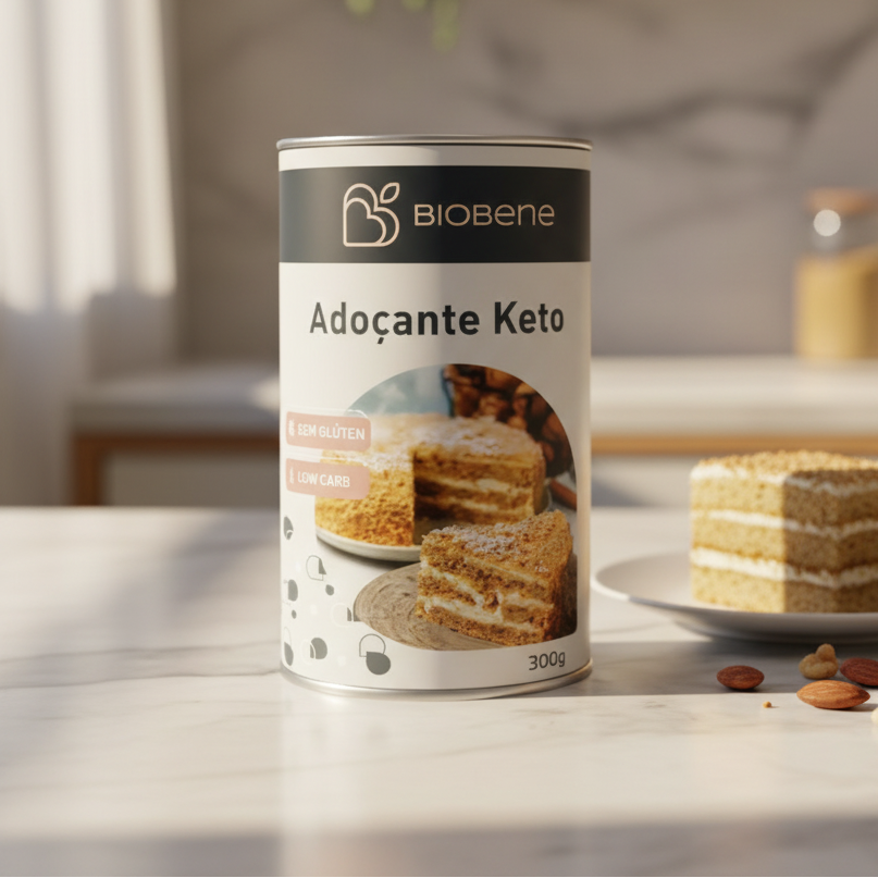 Adoçante Keto BioBene – cenário de cozinha
